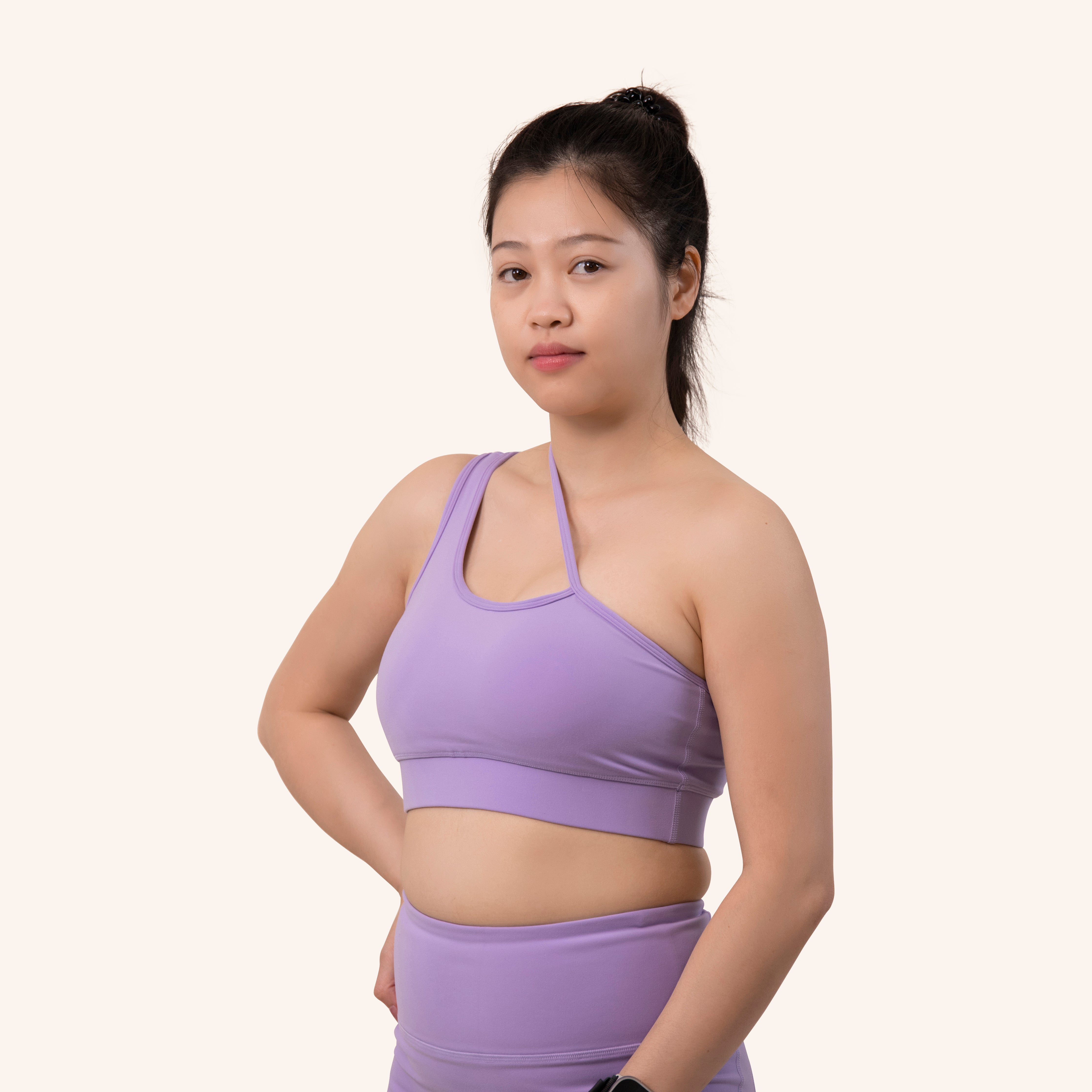 Single Shoulder Sports Bra